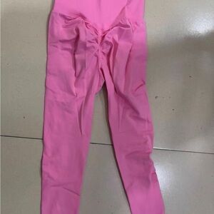 Pink High-Waisted Leggings
